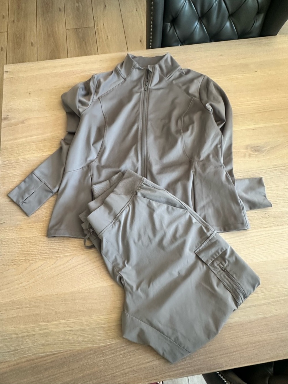 all in motion taupe performance set
